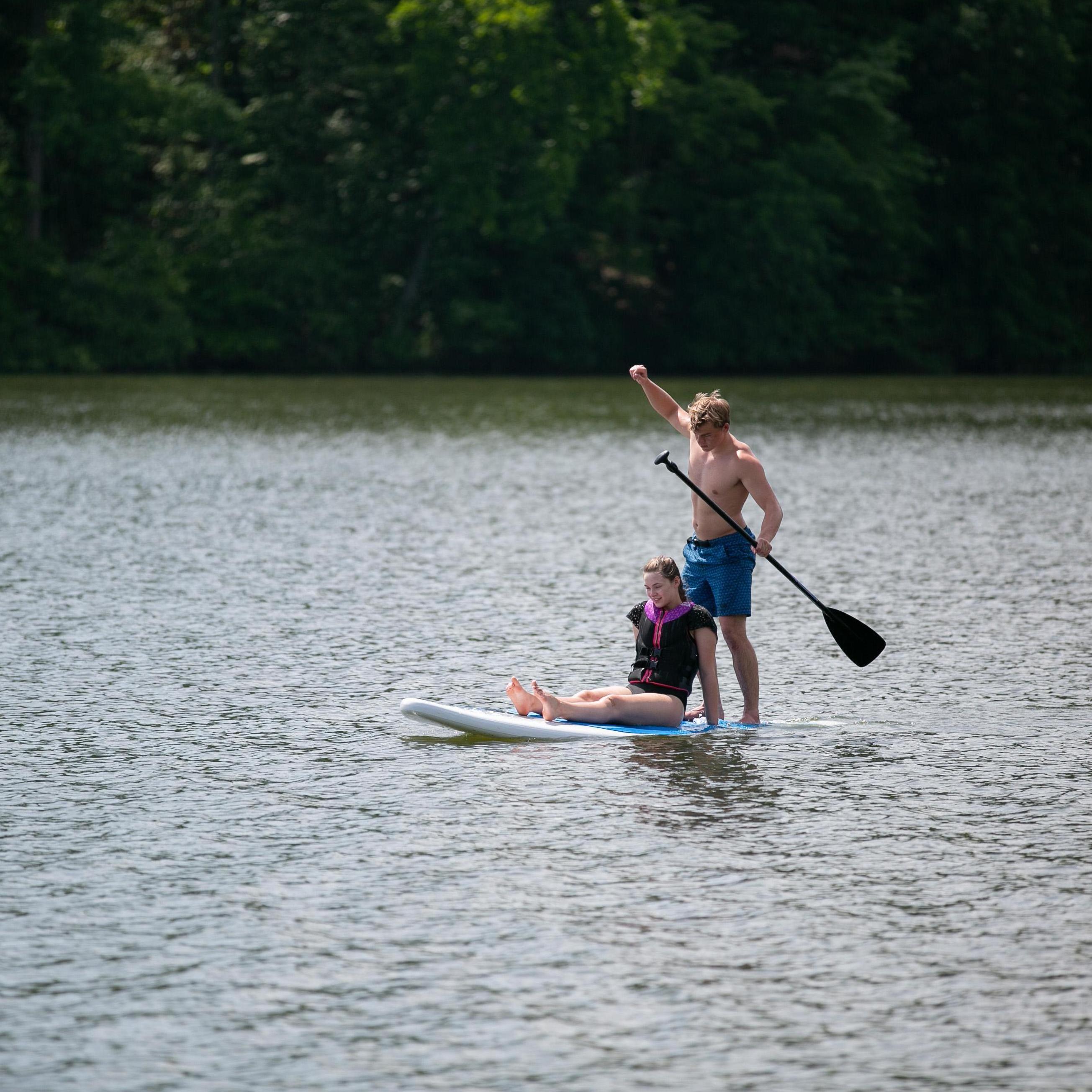 Paddle-boarding together
