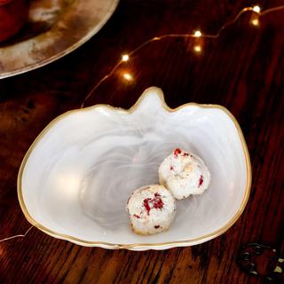 Alabaster White Pumpkin Plate