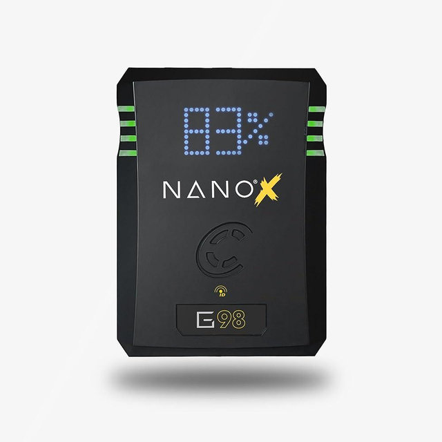 CoreSWX LLC Core NANOG98X, 98wh Micro Sized Gold-Mount Smart Battery Pack, 14.8v 6.6Ah. 10A Draw with EmLED® Fuel Gauge, USBCPD and Ptap