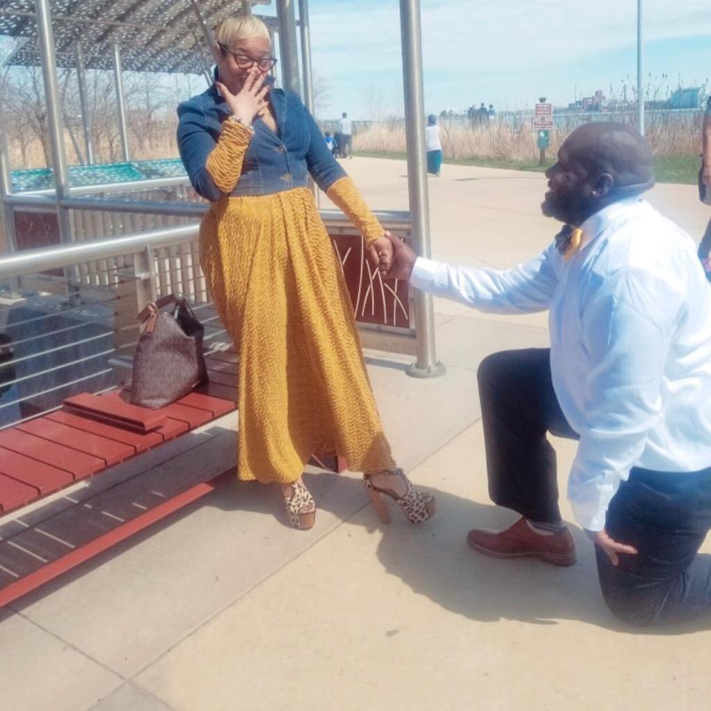 He didn't know it then but eventually he purposed!