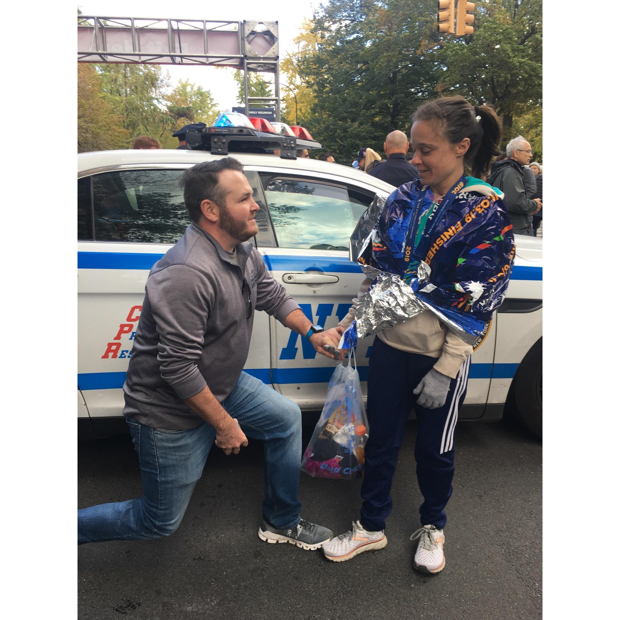 Until one year later, a NY Marathon finish line surprise, and now here we are in 2020!