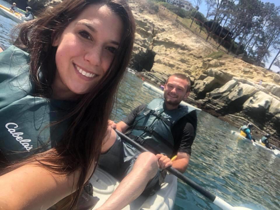Kayaking the Sea Caves in San Diego, California.