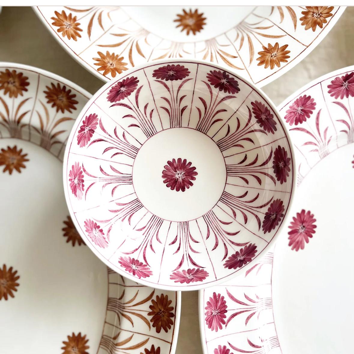 Amethyst Daisy Soup Bowl