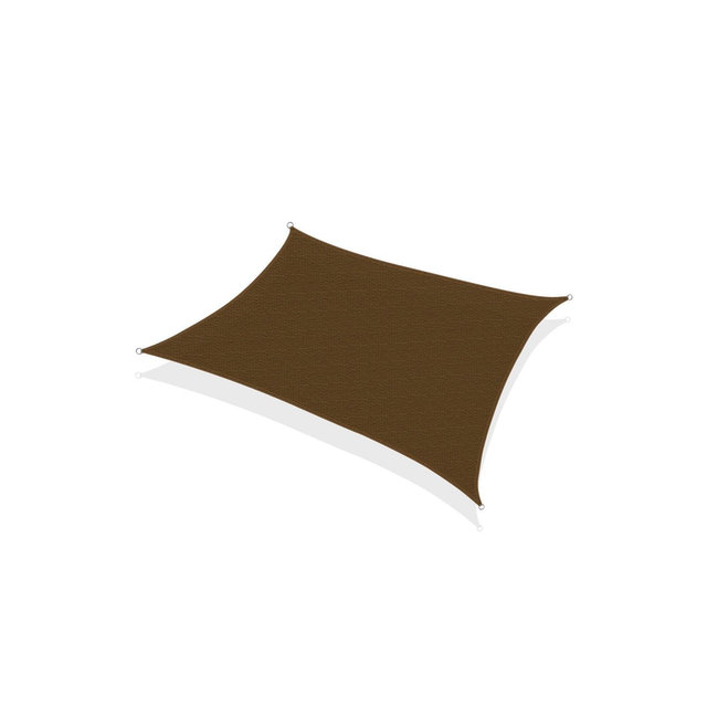 Sun Shade Sail Canopy UV Block – Waterproof Outdoor Shelter for Patio, Deck, Garden - Brown - 8X12