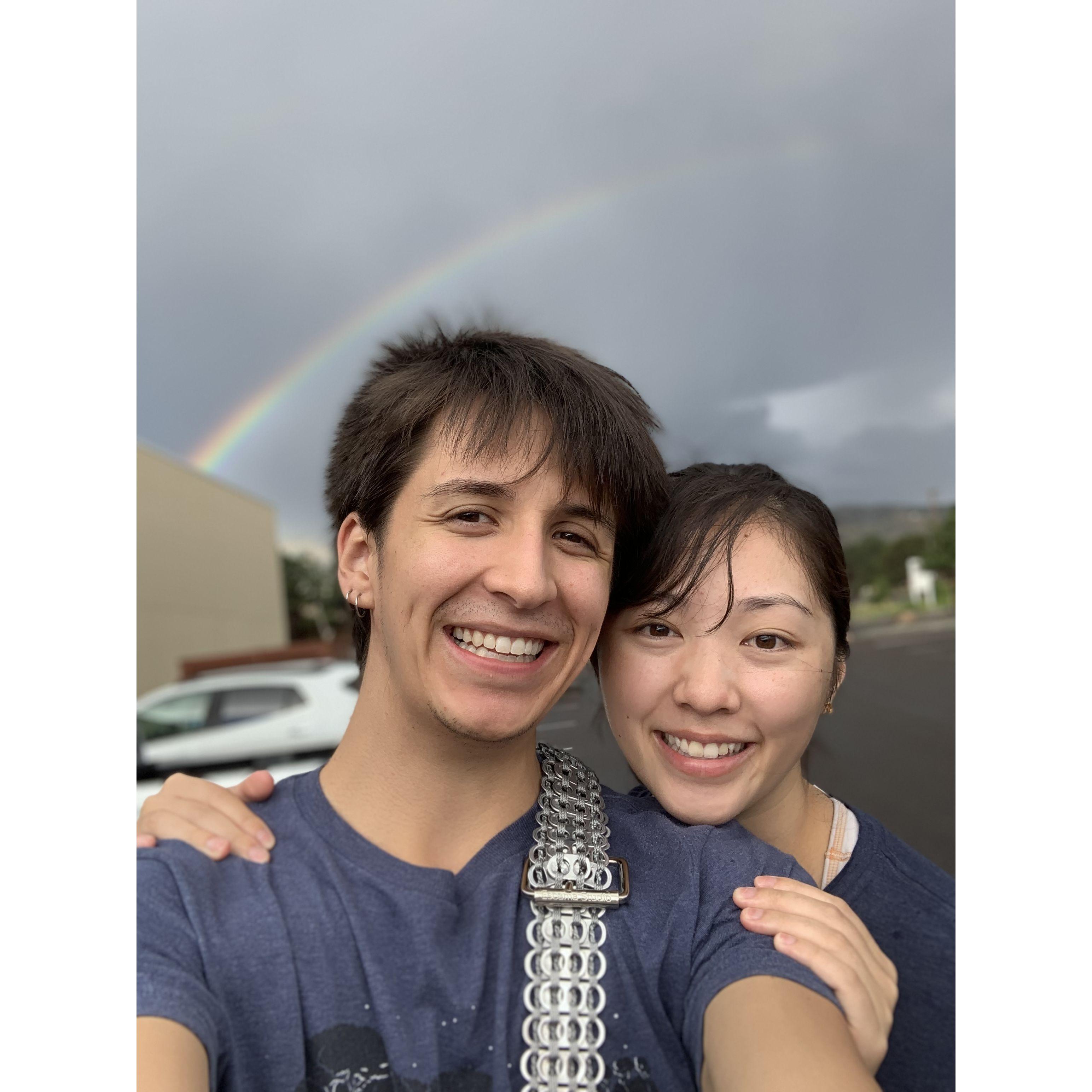 Us after a sweaty yoga class!