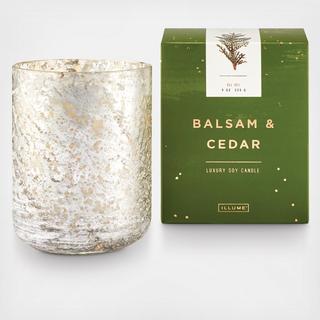 Balsam & Cedar Luxe Sanded Mercury Glass Candle