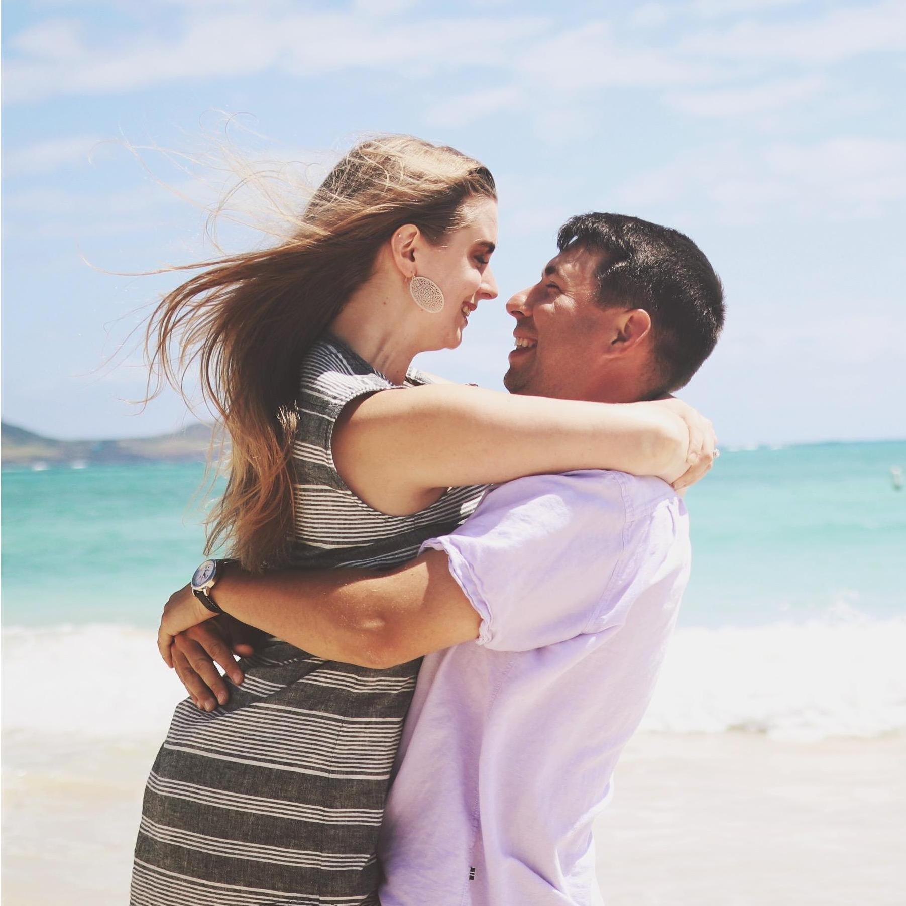 This was from our engagement shoot in Hawaii, I think its really cute of Matt (photo credit: https://yesmamphotography.wordpress.com/ )