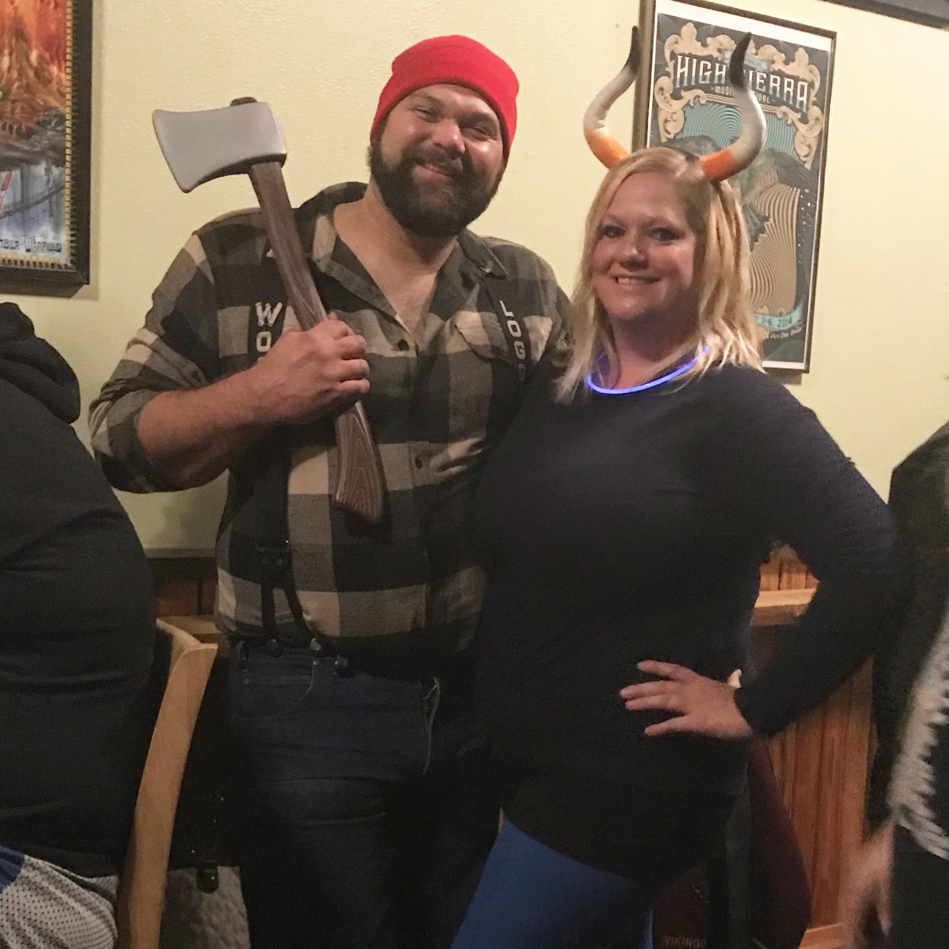 Halloween in 2017! Paul Bunyan and Babe the Blue Ox!