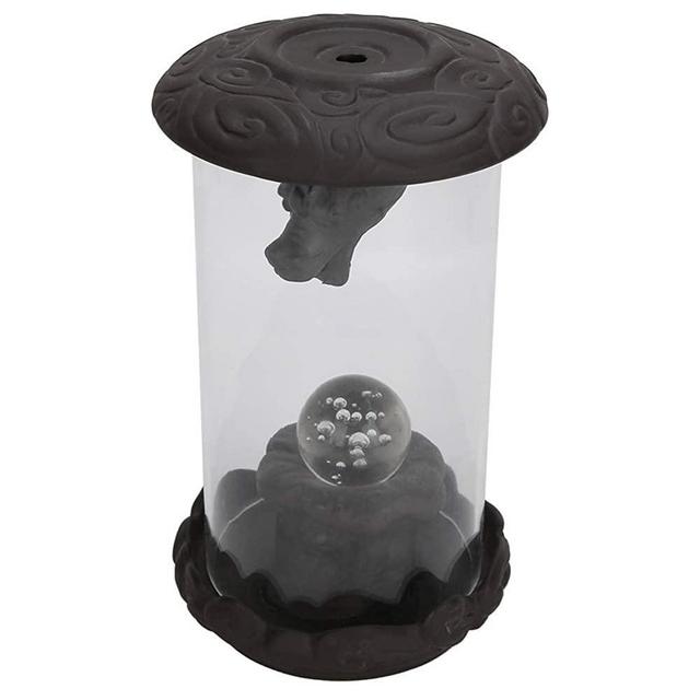 Pssopp Dragon Backflow Incense Burner, Waterfall Incense Holder with Decorative LED Ball Mountain Tower Censer Home Decor