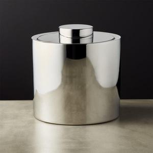 Column Stainless Steel Ice Bucket with Lid