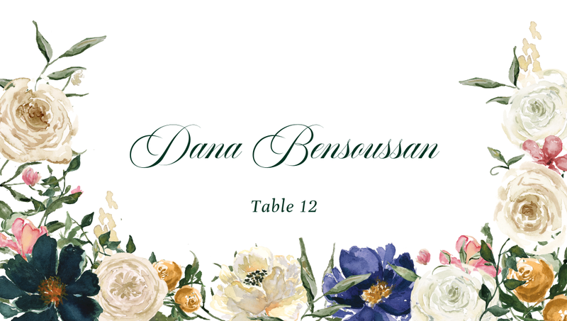 Moderna | Dark Forest | Zola Wedding Place Cards