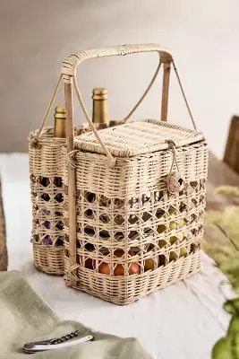 Rattan Picnic Caddy