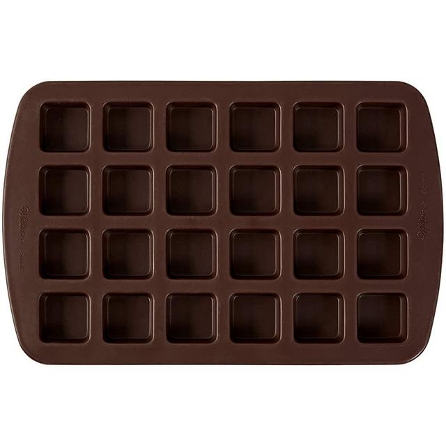 Wilton Bite-Size Brownie Squares Silicone Mold, 24-Cavity