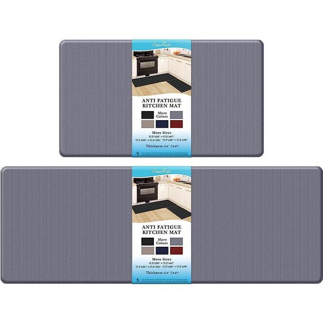 StepRite Kitchen Mats, 2 PCS 17.3"×30"+17.3"×47", Grey
