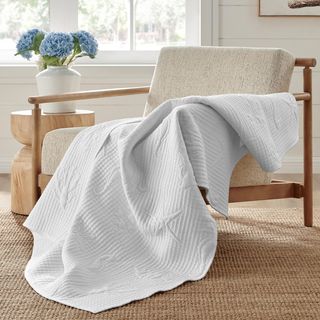 Cross Stitch Sea Quilted Throw
