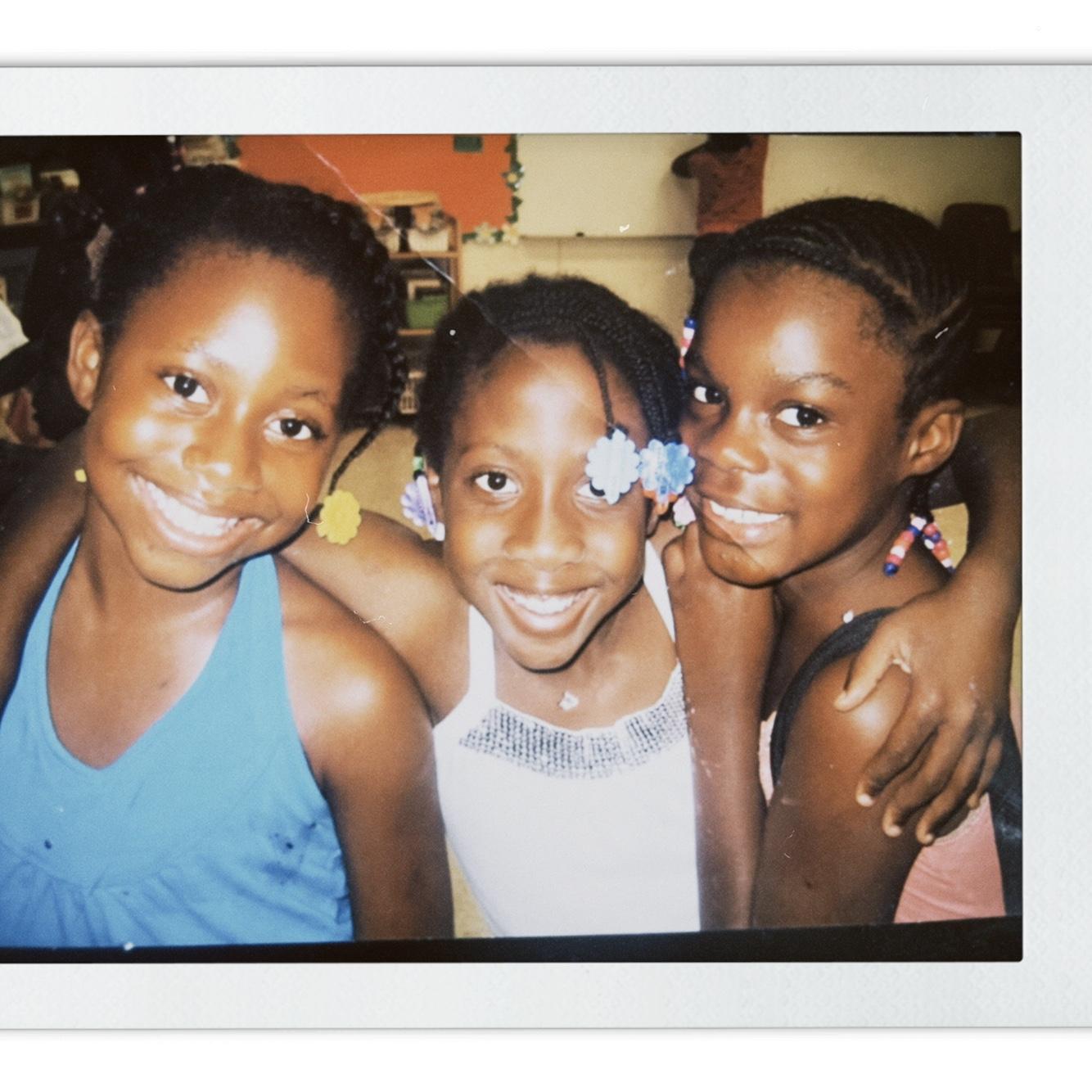 Preye and her friends in third grade. Left to right: Preye, Monet (best friend).