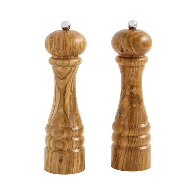 Bisetti Salt & Pepper Mill Set - Light Olivewood
