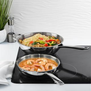 DiNA Helix 2-Piece Stainless Steel Stir Fry Cookware Set