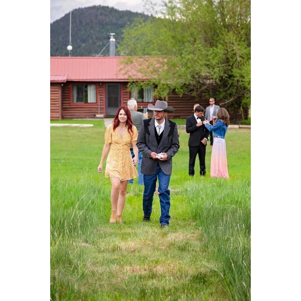 Preston's best friend's wedding that he officiated on the ranch in Montana 2020