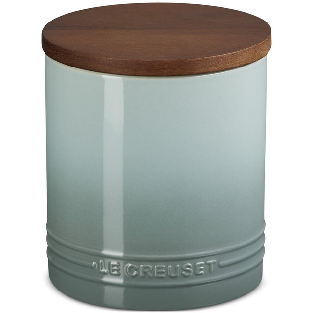 Le Creuset Stoneware Signature Canister with Wood Lid, 1.2-Qt.