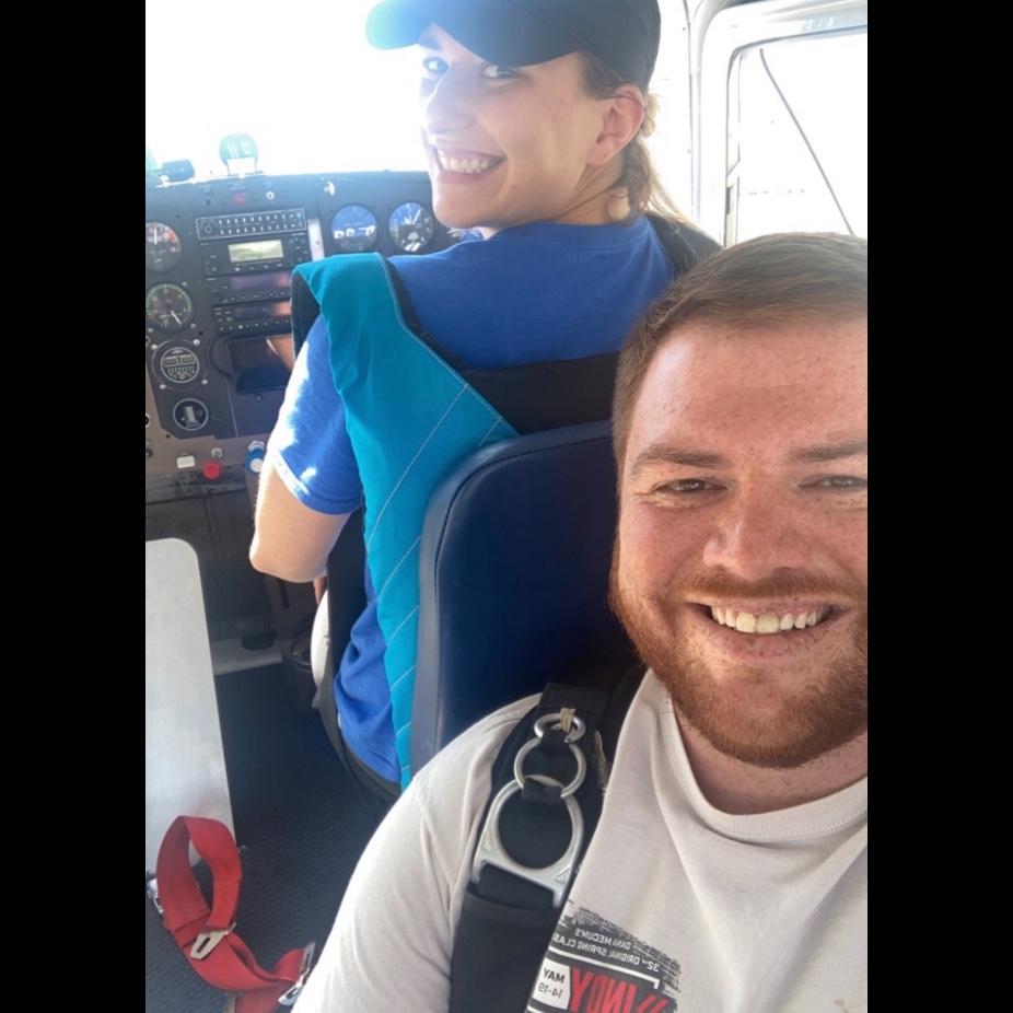 All smiles before we took off for another jump!