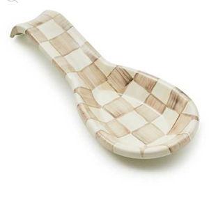Mocha Check Spoon Rest