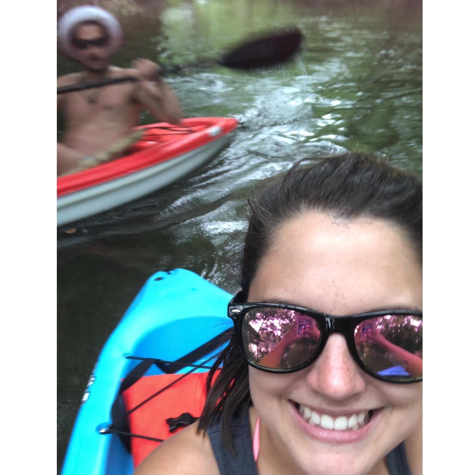 We love going kayaking!