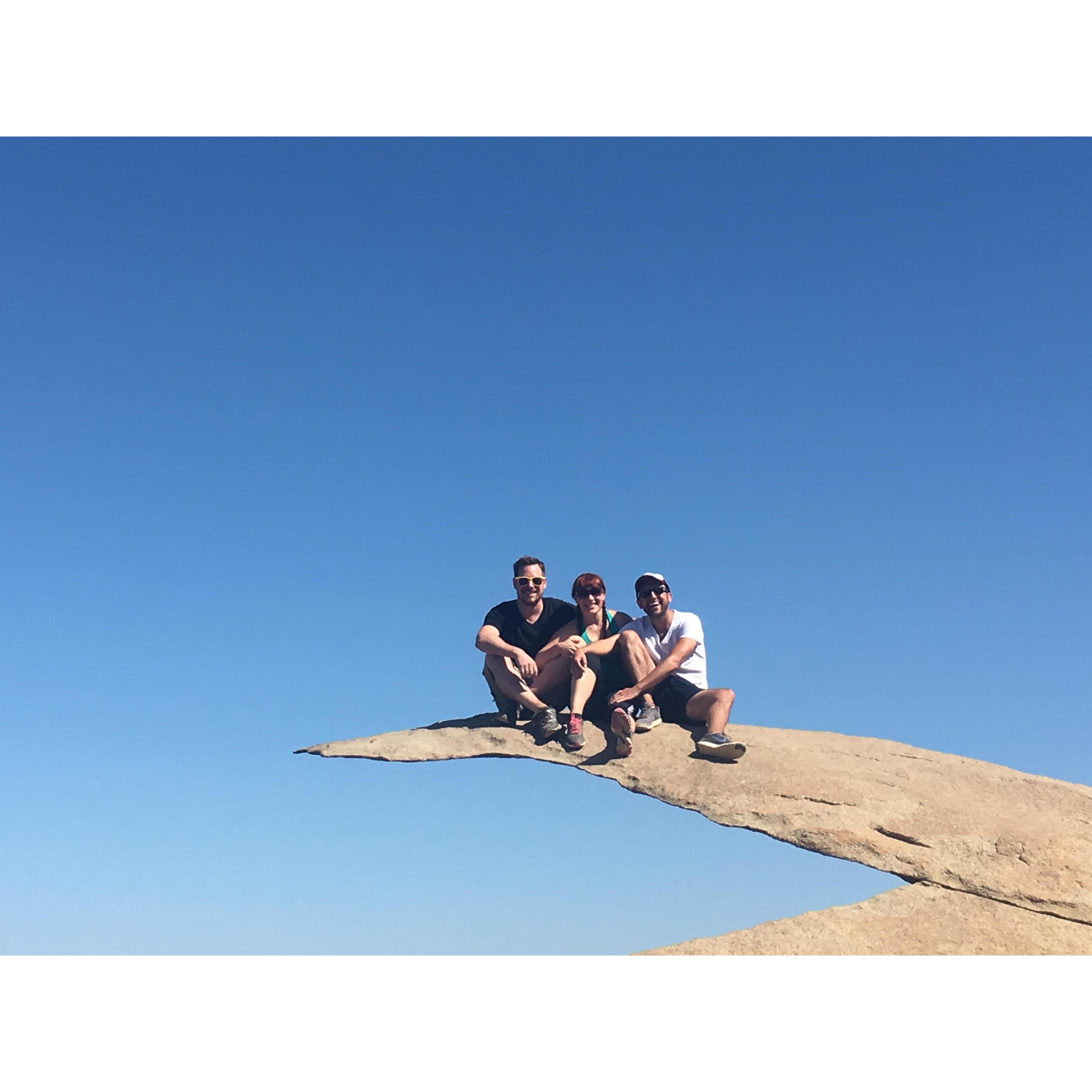 The first time the three of us hiked to the Potato Chip together.