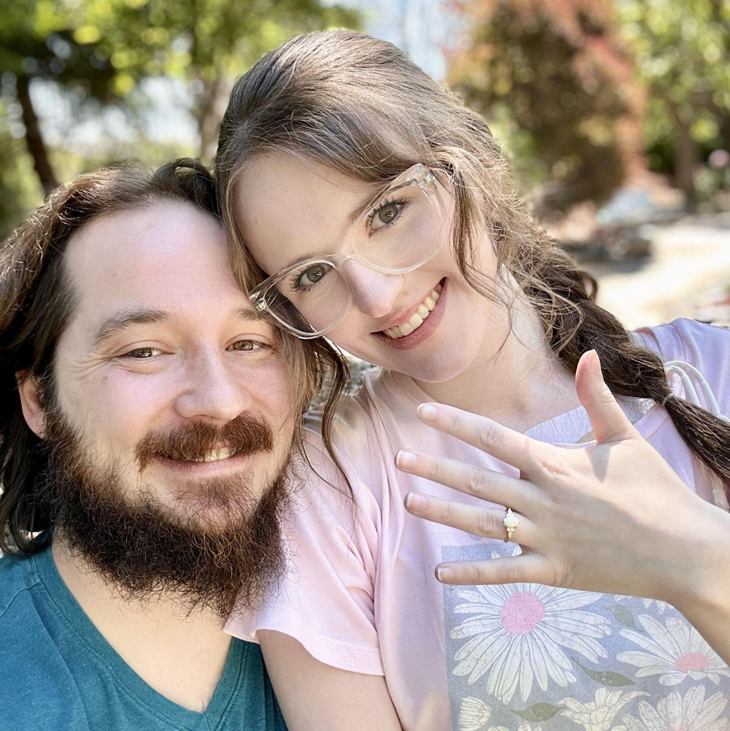moments after getting engaged