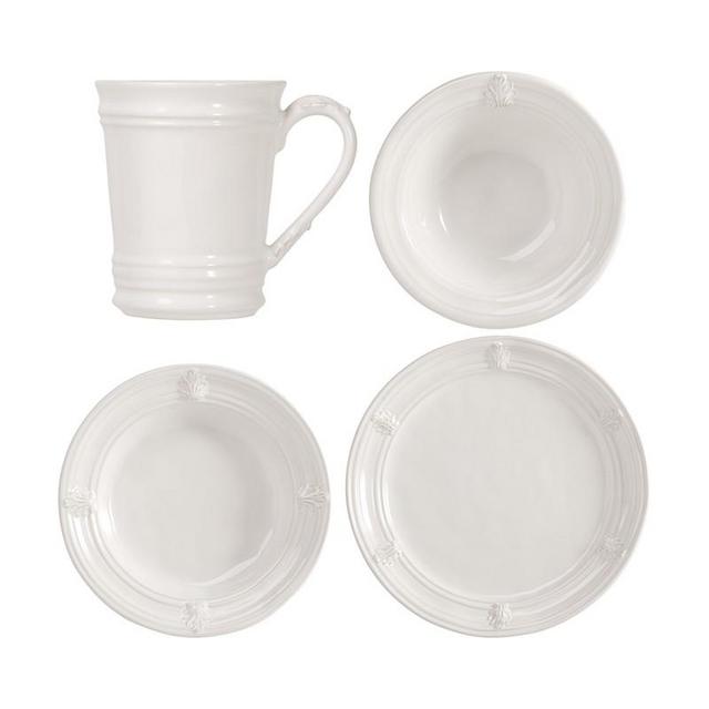 Juliska Acanthus 4-Piece Add-on Set, Whitewash