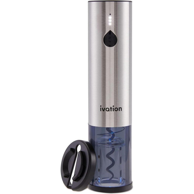 Ivation Electric Wine Bottle Opener Set, Stainless Steel Wine Opener
