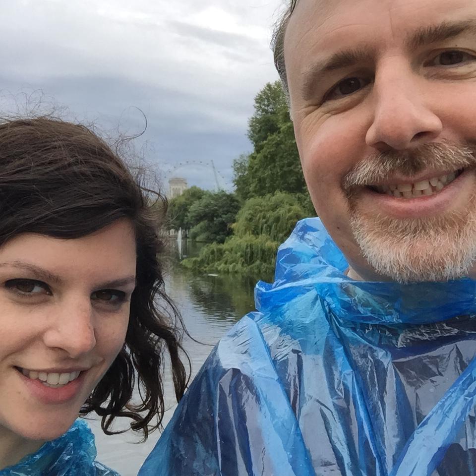 London trip, 2015.  We went bicycling around the city in the rain :)