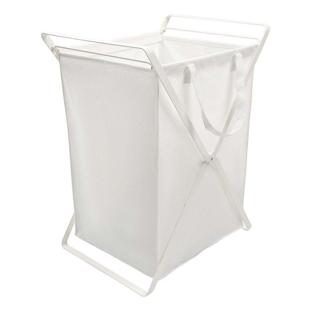 Yamazaki Laundry Hamper with Cotton Liner Large White