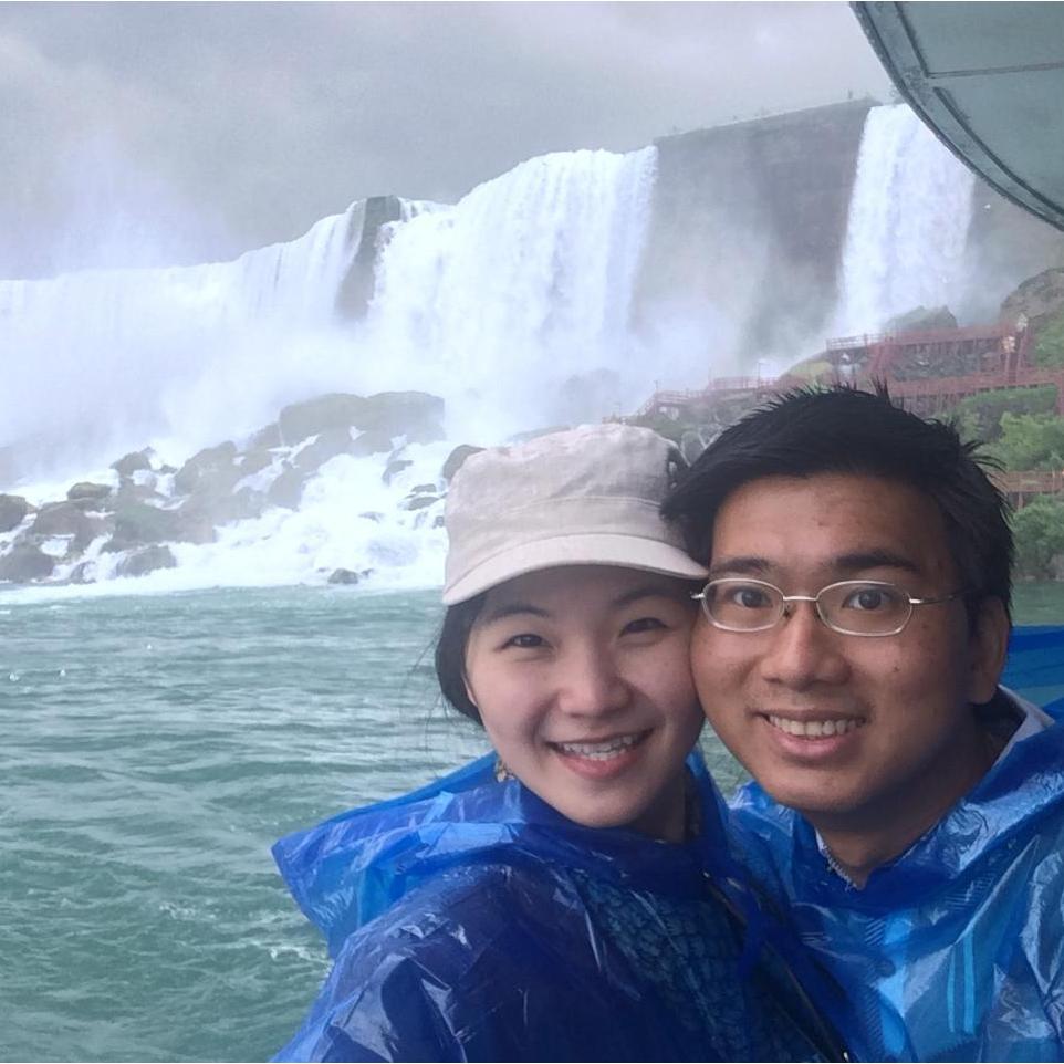 The first time he visited the United States. We are at Niagara Falls, NY.