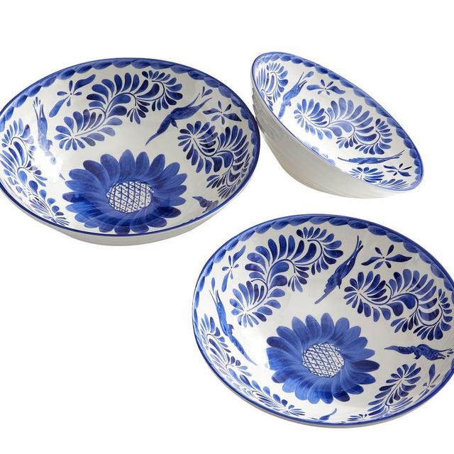 Puebla Melamine Serving Bowls, Set of 3