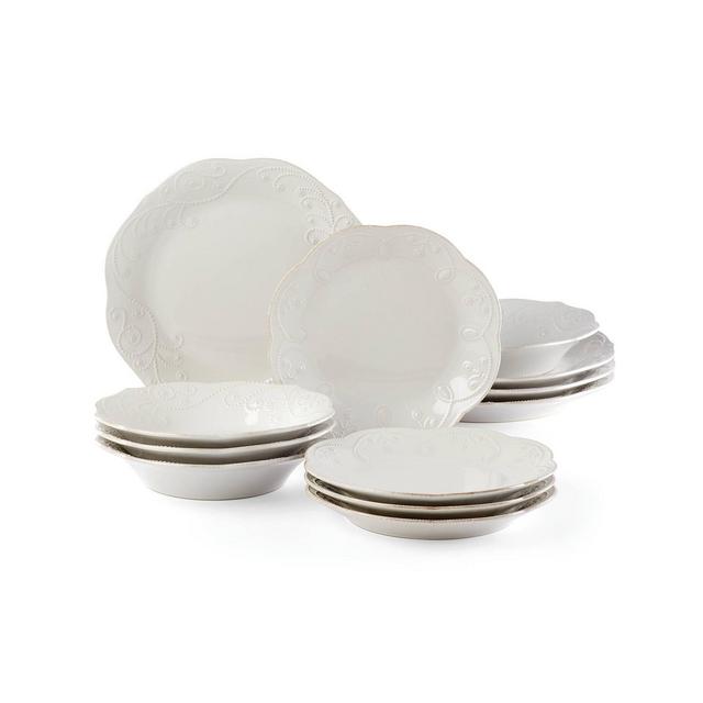 Lenox French Perle White 12-PC Dinnerware Set, Service for 4