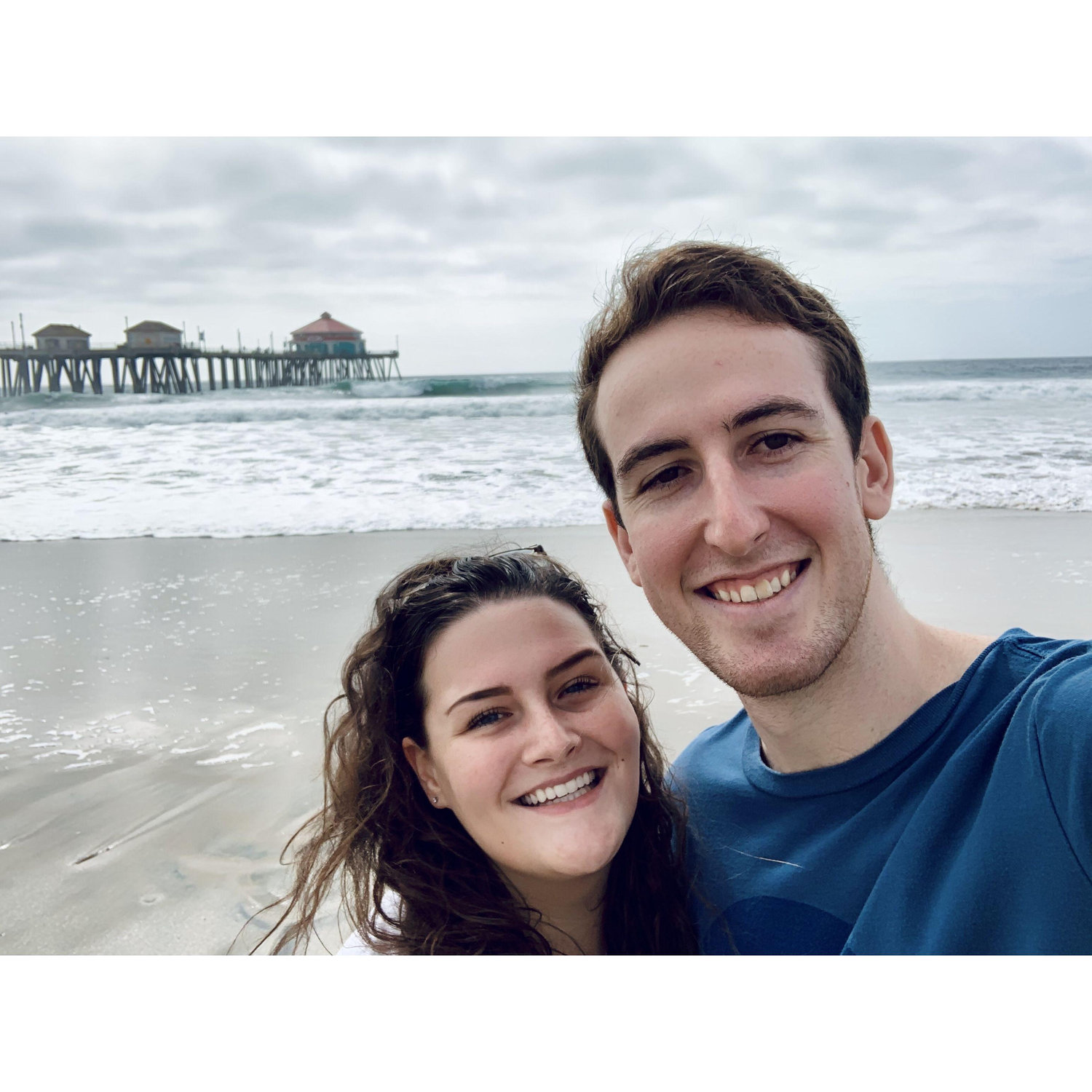 Our first selfie taken on Liz's first trip to California to visit Ilan before spending 2 years long distance
