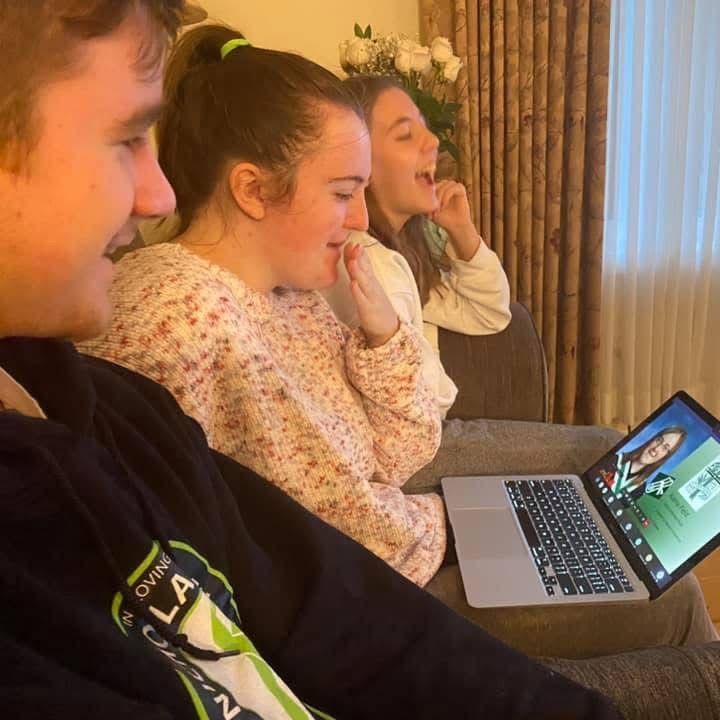 Alaina's high school graduation over zoom, 2020 (how sad lol).