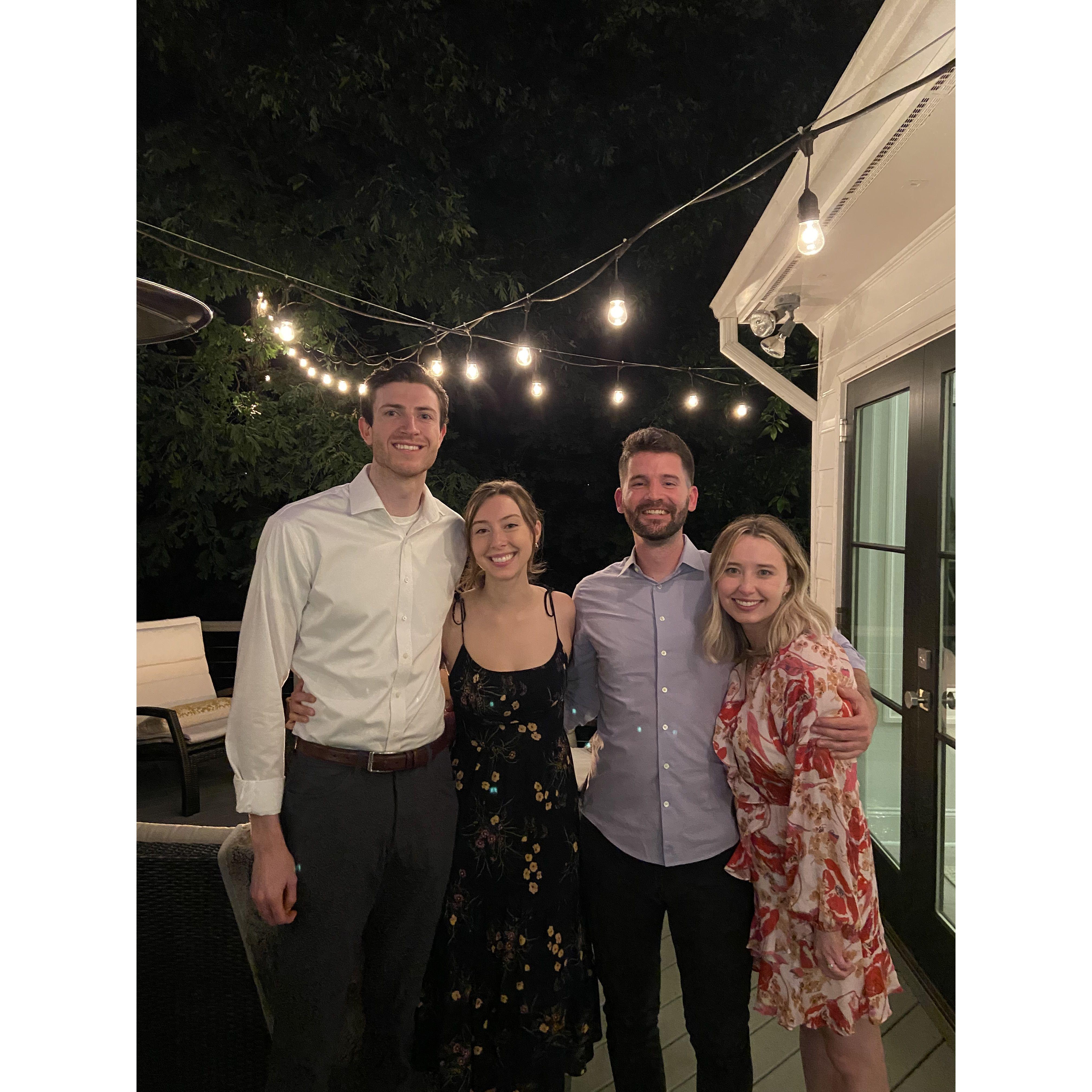 Celebrating the engagement of my sister, Carly, and her now husband, Patrick.