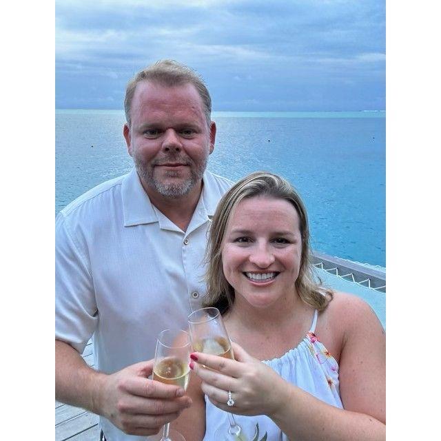 Cheers to being engaged!
