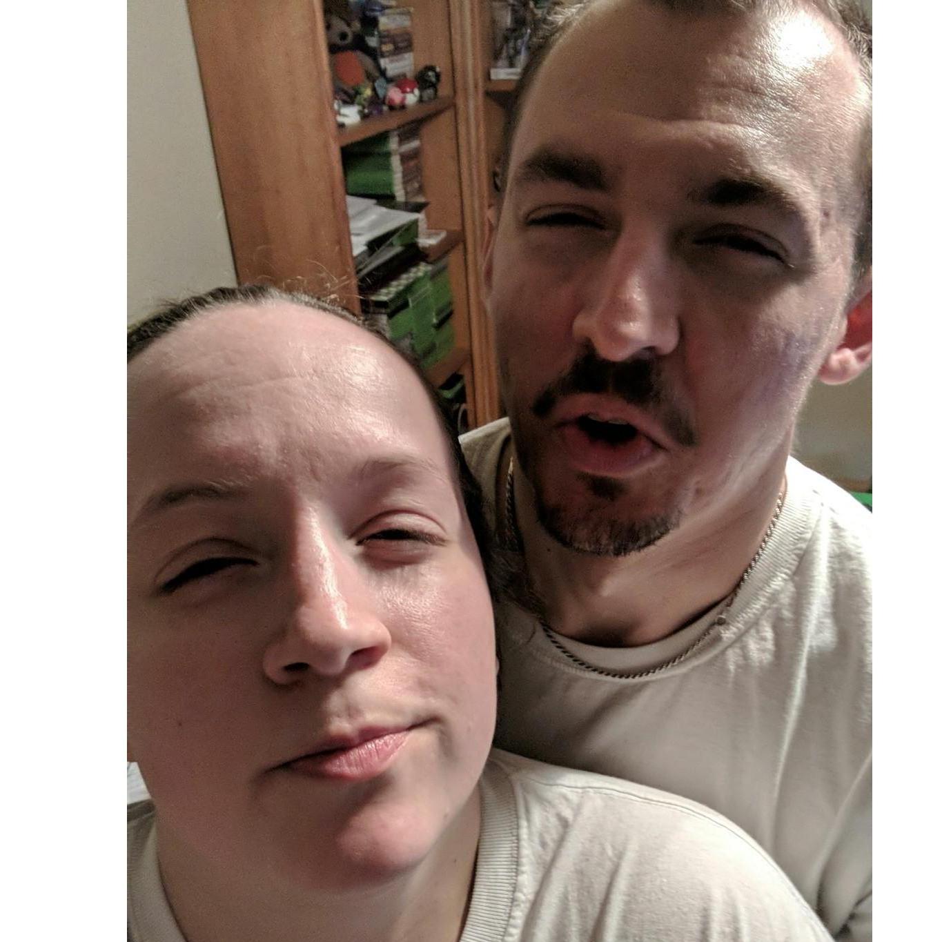 Sariah and Chris take a funny photo