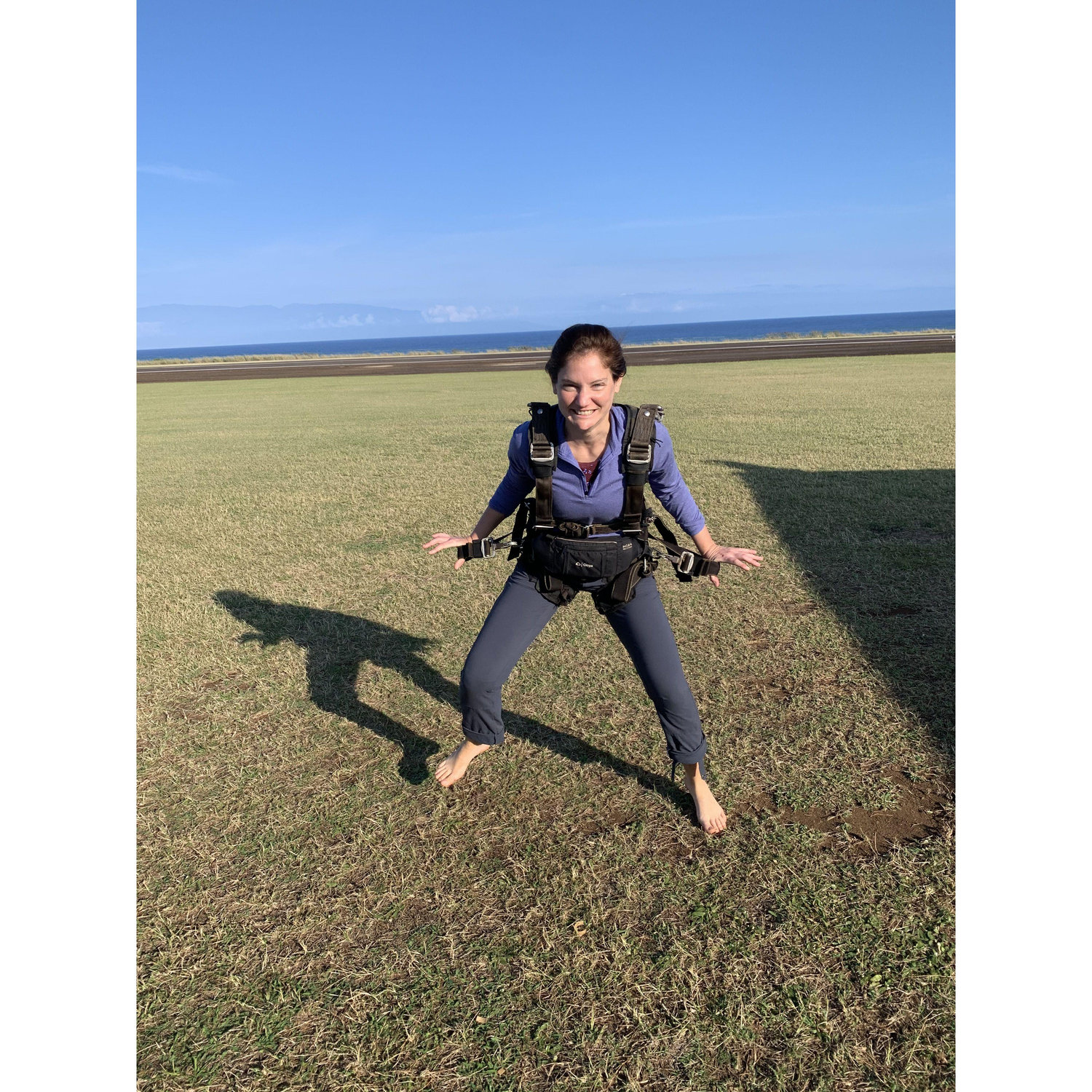 We jumped out a plane