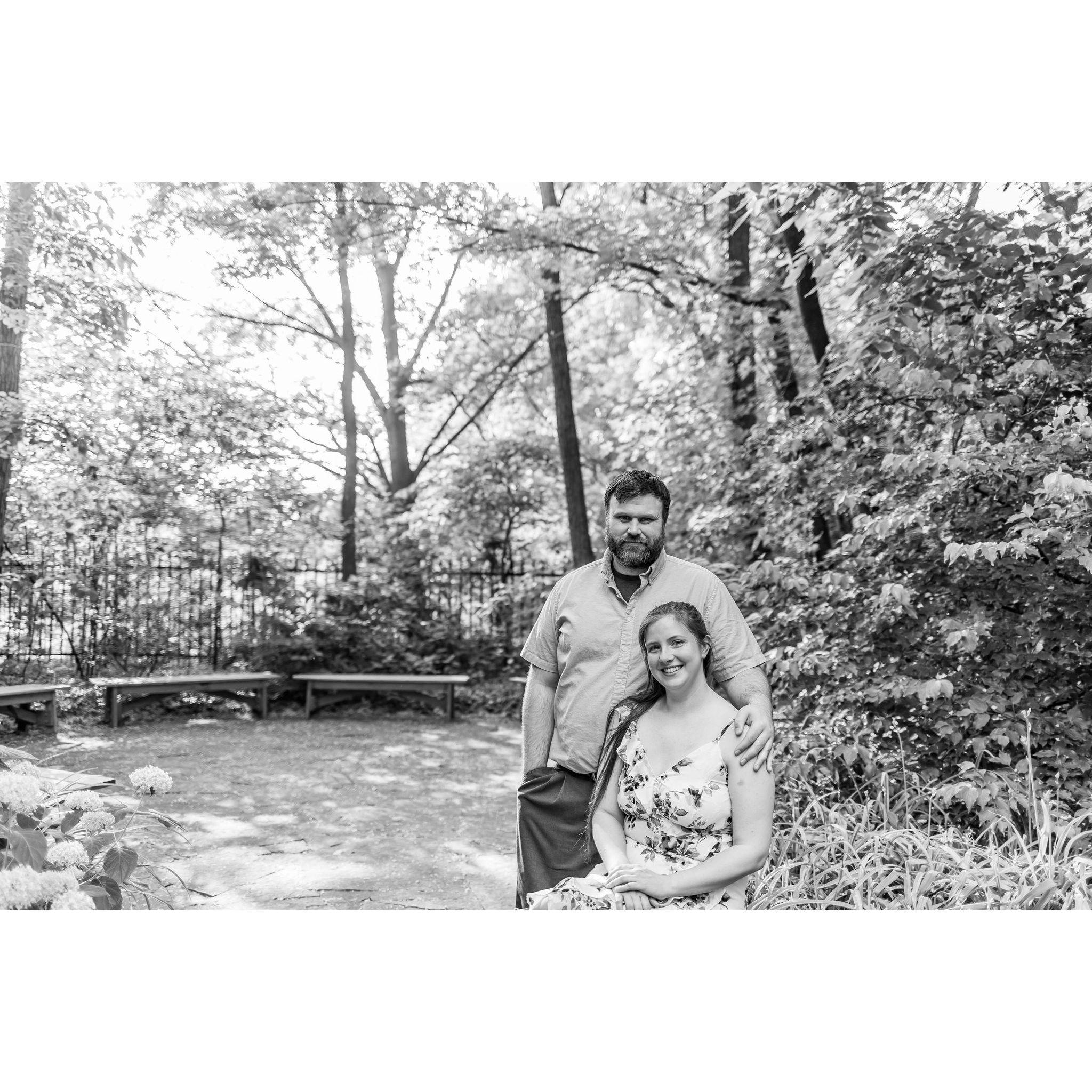 We did an Engagement photo shoot through Minnetrista's paths and gardens in June of 2023.