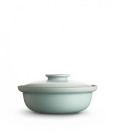 Medium Covered Serving Dish- Aqua