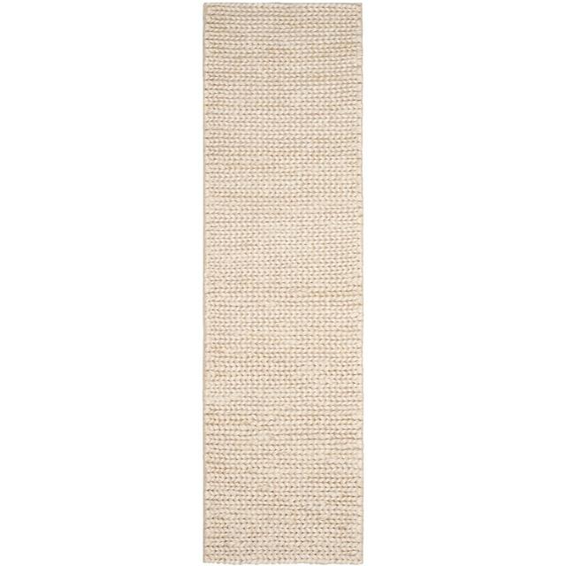 2'3"x10' Runner Solid Woven Ivory/Light Gray - Safavieh