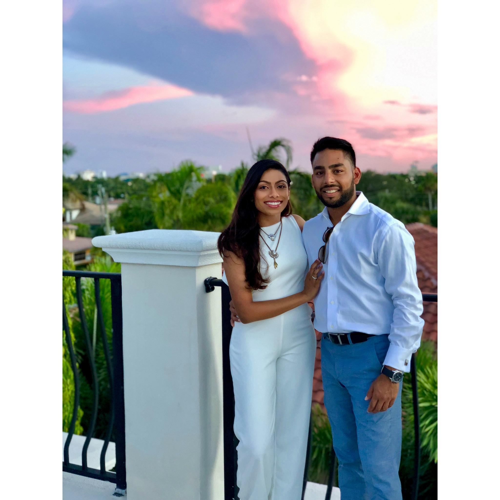 Sneaking to the rooftop to catch the sunset in Fort Lauderdale.