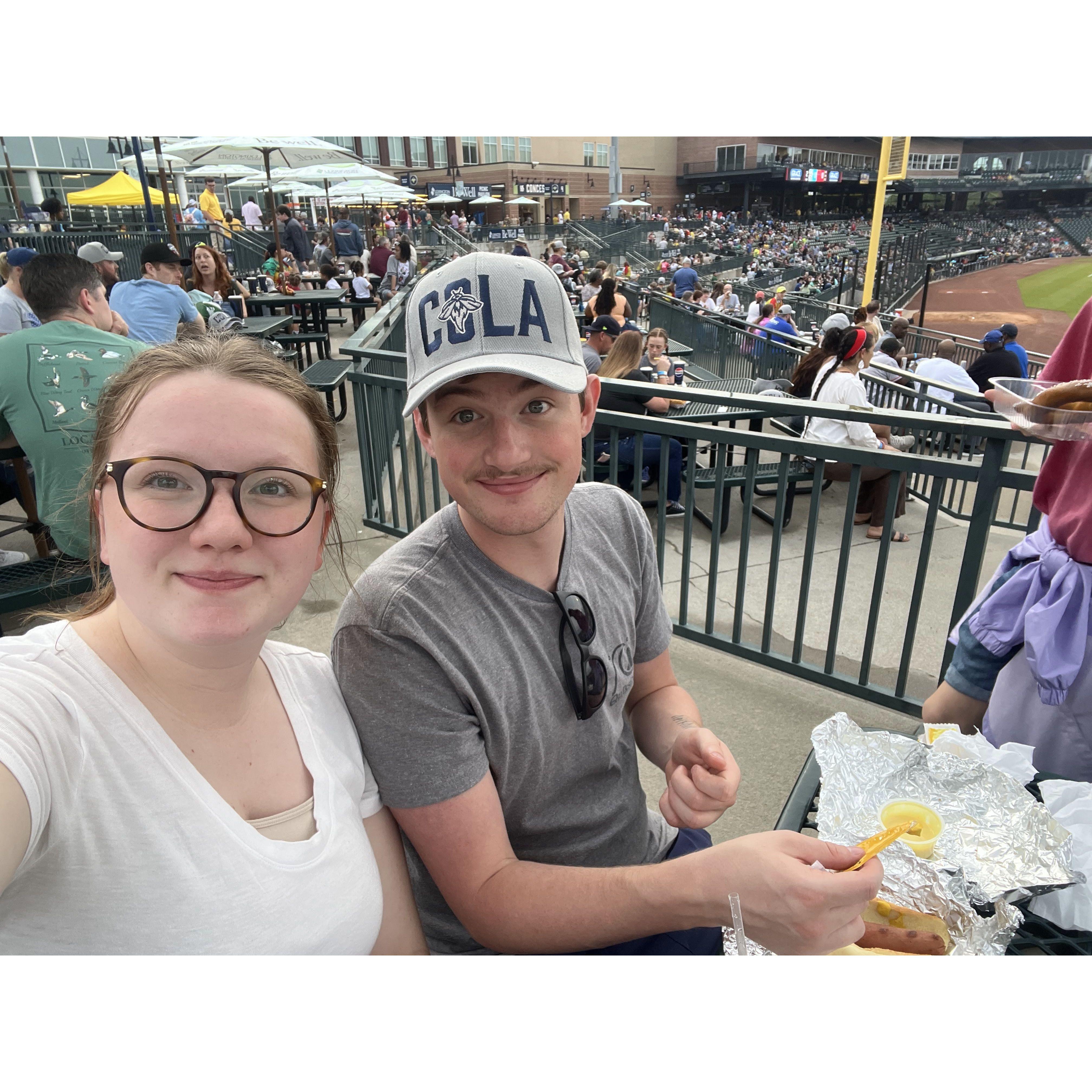 Our first baseball game!
