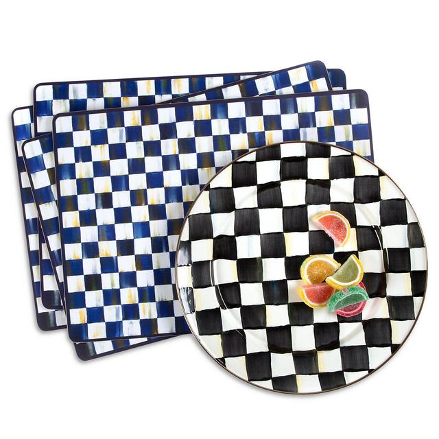MacKenzie-Childs Royal Check Cork Back Placemats, Set of 4
