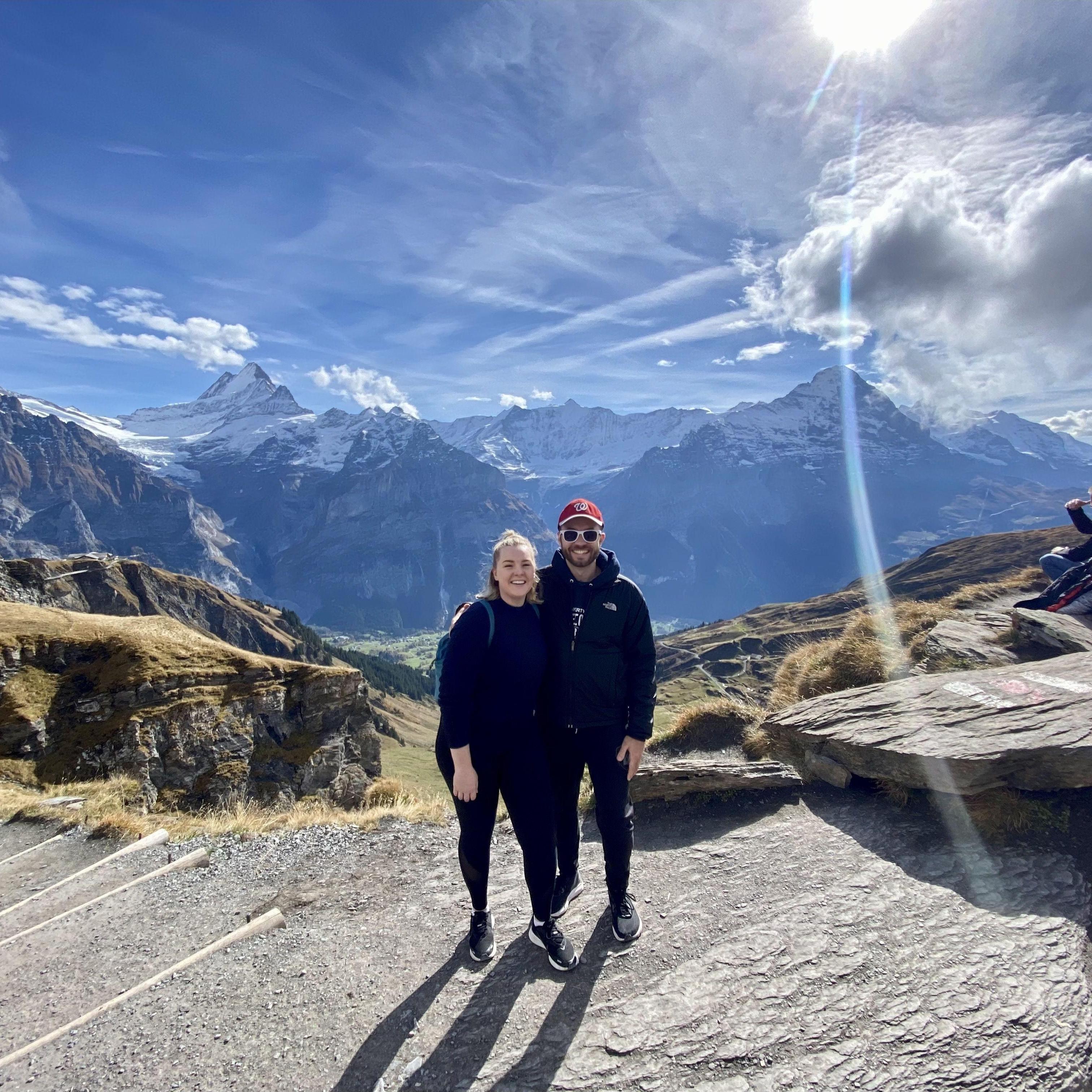 The Swiss Alps are gorgeous, and this is probably one of our most impressive selfies to date!