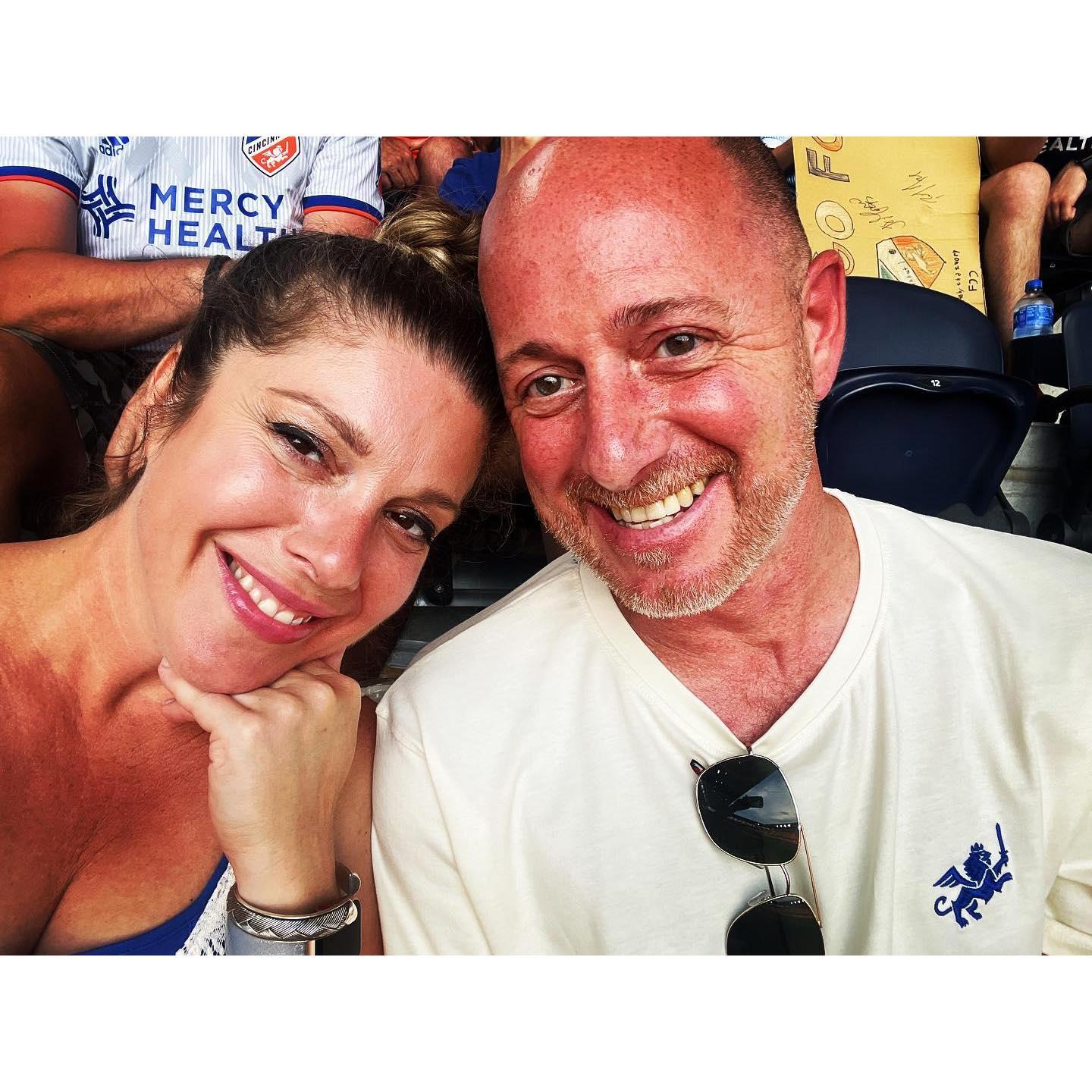 Steve and Amy Jo are both pretty competitive! They love to try to beat each other at cards and join forces to cheer on their favorite teams to victory.